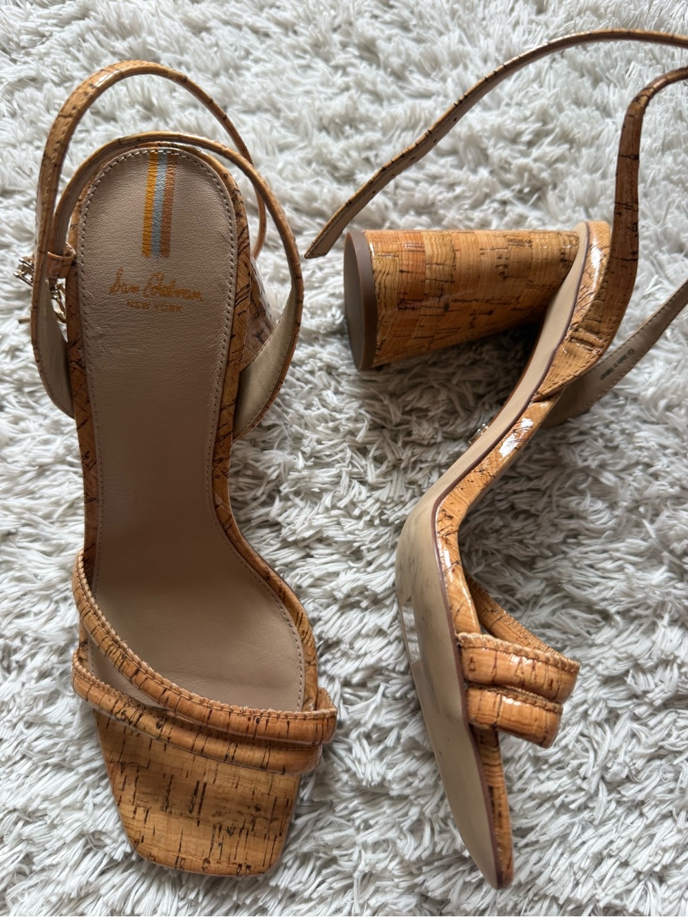 Sam Edelman Block Heel Sandals - Tan Slingback Women’s Heels